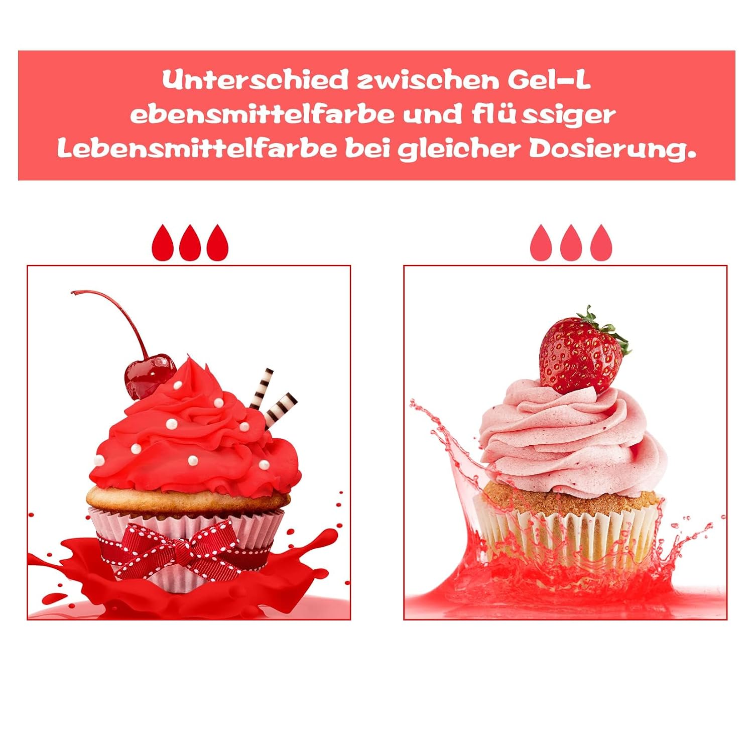 Detalle 2 de Lebensmittelfarbe Gel 21 Farben Set 6g đš