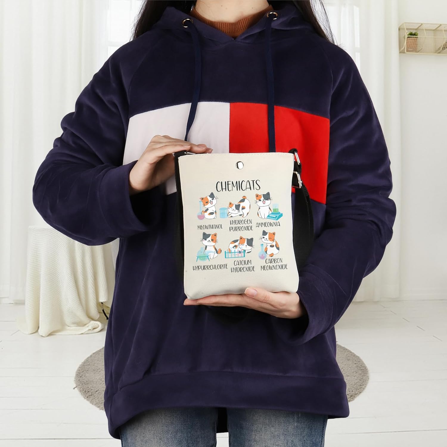 Thumbnail 5 de JTOUK Chemicats Tote Bag Chemistry Cat Gift