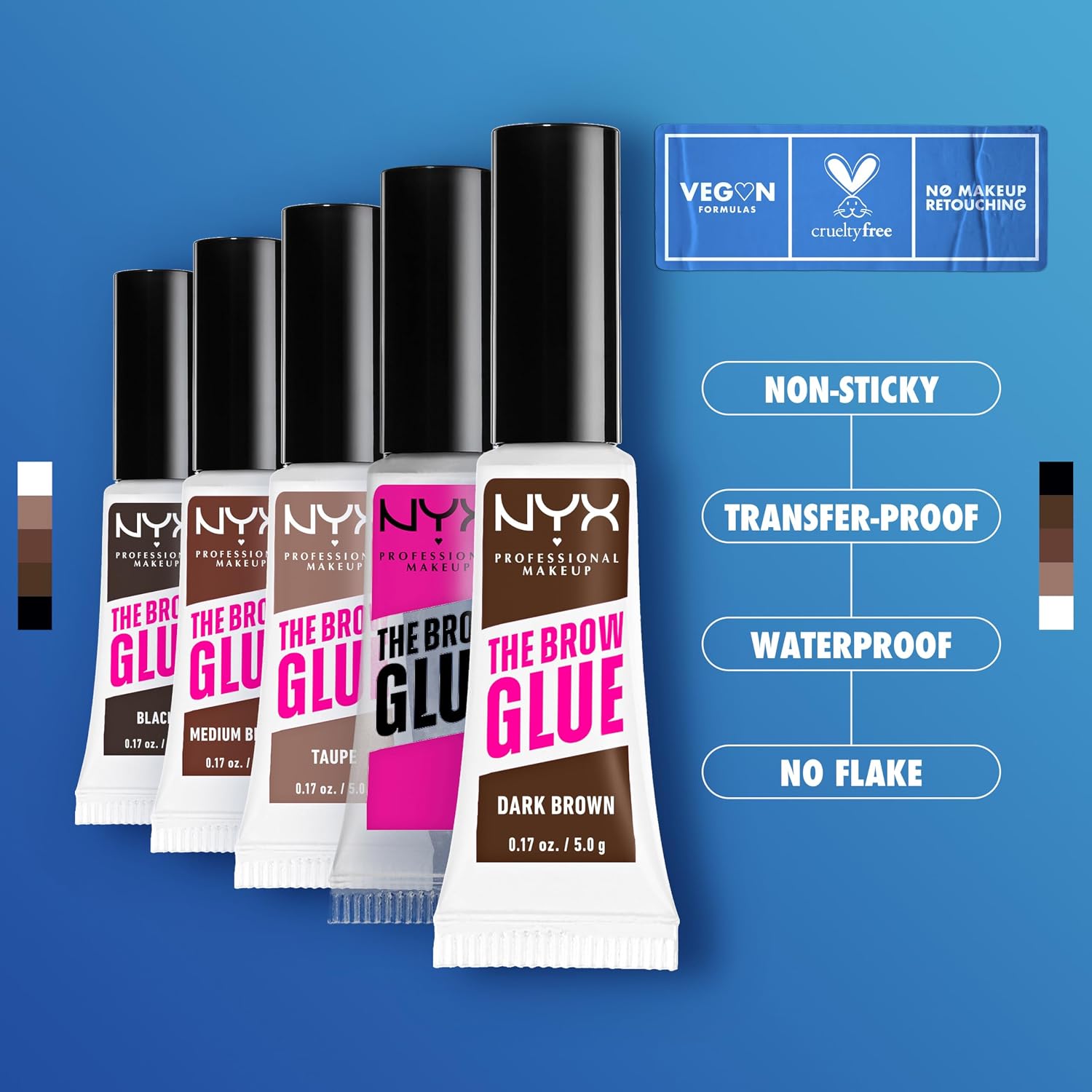 Detalle de NYX PROFESSIONAL MAKEUP The Brow Glue, Extreme Hold Eyebrow Gel - Clear