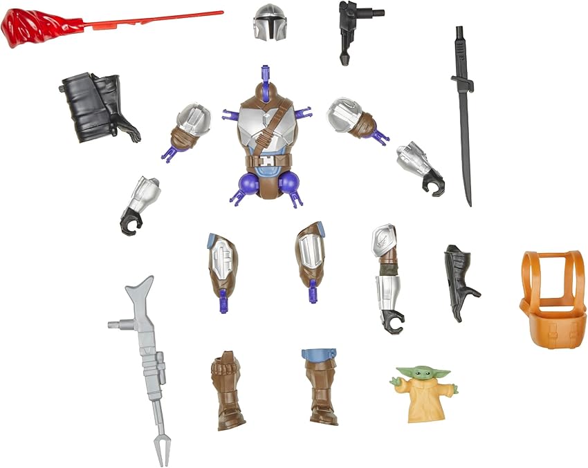 Detalle 1 de Star Wars MixMashers Mandaloriano y Grogu — Set deluxe 🎲