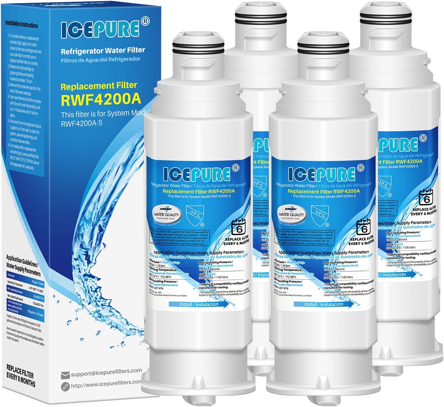Detalle de ICEPURE Refrigerator Water Filter RWF4200A