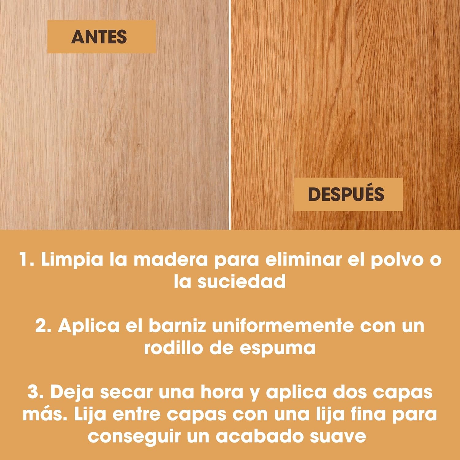 Detalle de Barniz de madera interior extra resistente 250 ml