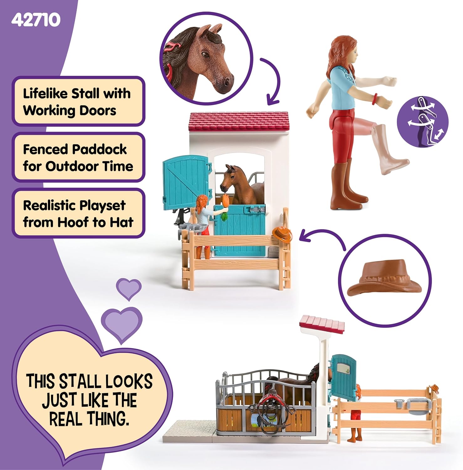 Detalle de Schleich Horse Club 42710 Hannah & Cayenne Playset