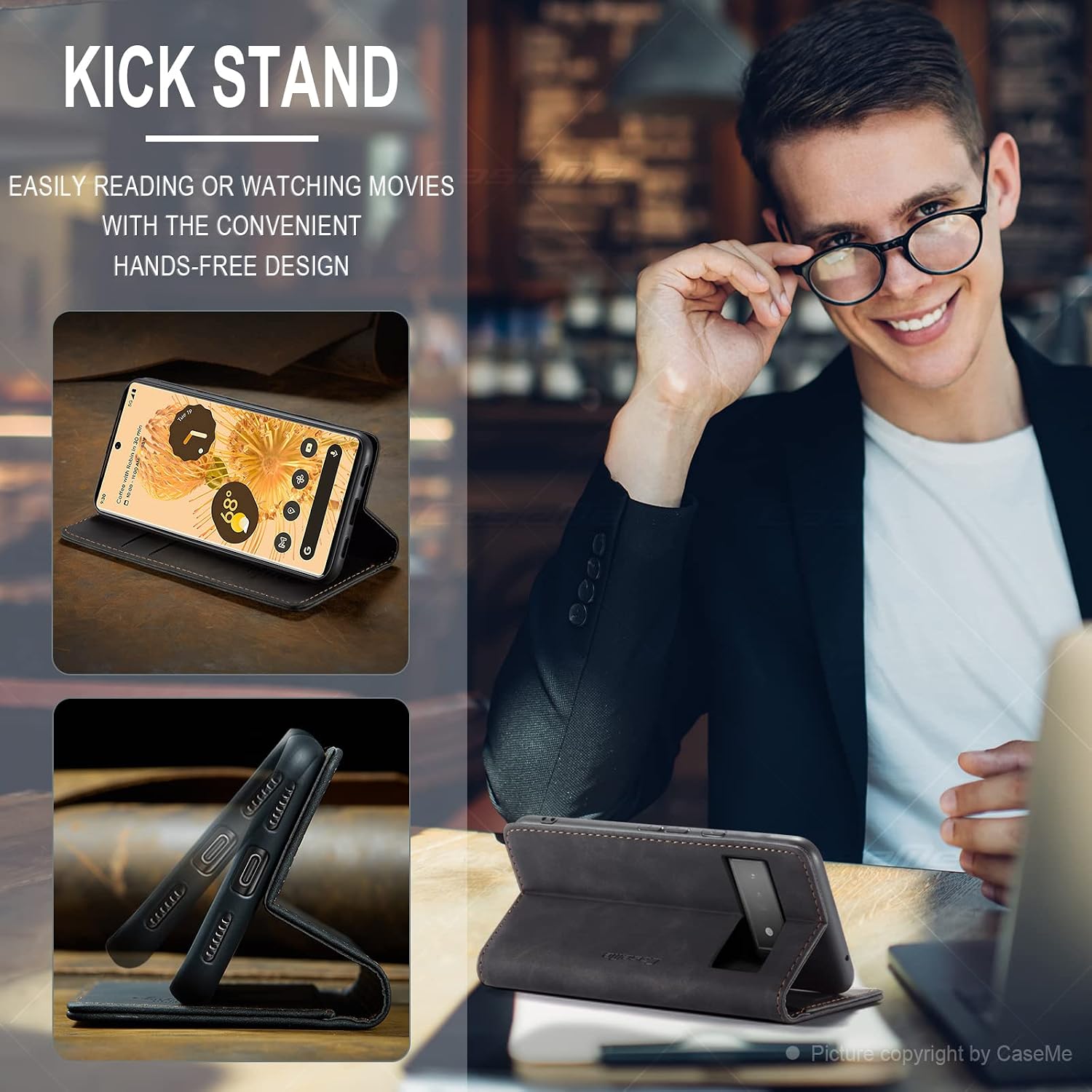 Thumbnail 4 de Google Pixel 6 Pro leather wallet case