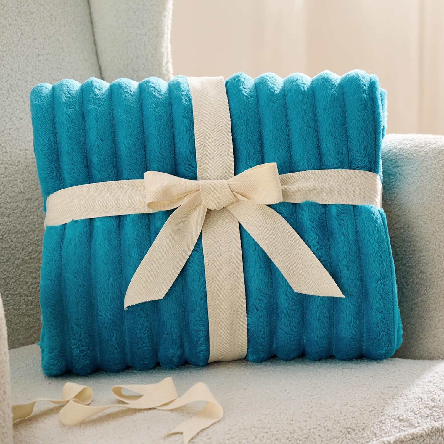 Thumbnail 6 de BEDSURE Kuscheldecke für Zimmer Deko – Blaugrün, 150 x 200 cm