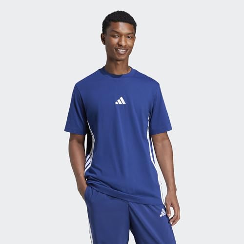 Detalle de adidas Hombre Essential Camiseta Jersey con Tres Rayas 🟦