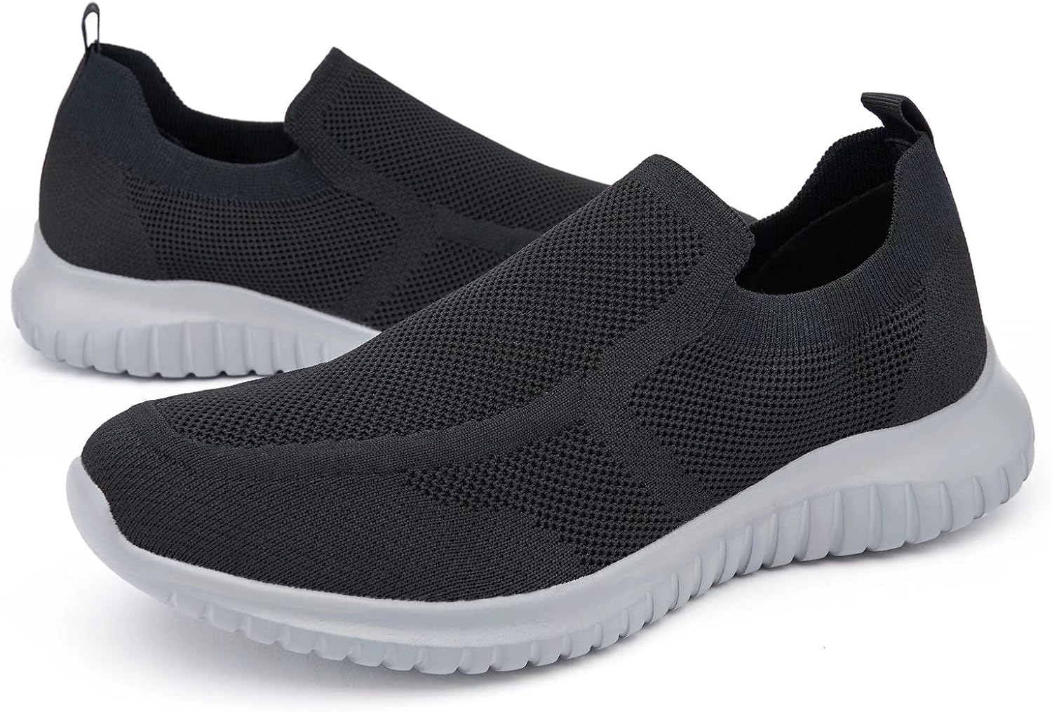 Detalle 2 de konhill Herren Slip On Sneaker – Leichtgewicht, atmungsaktive Mesh-Schuhe