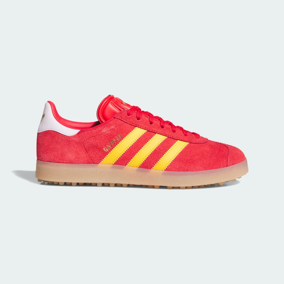 Detalle de Gazelle Spikeless de Adidas: zapatilla de golf cómoda y versátil para el campo