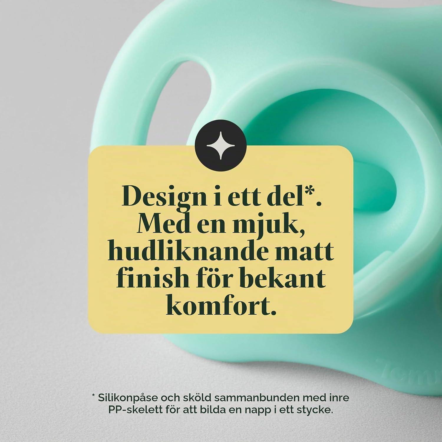Detalle 2 de Tommee Tippee Ultra-lätt StayPut-napp, 18–36 månader, 4-pack i silikon