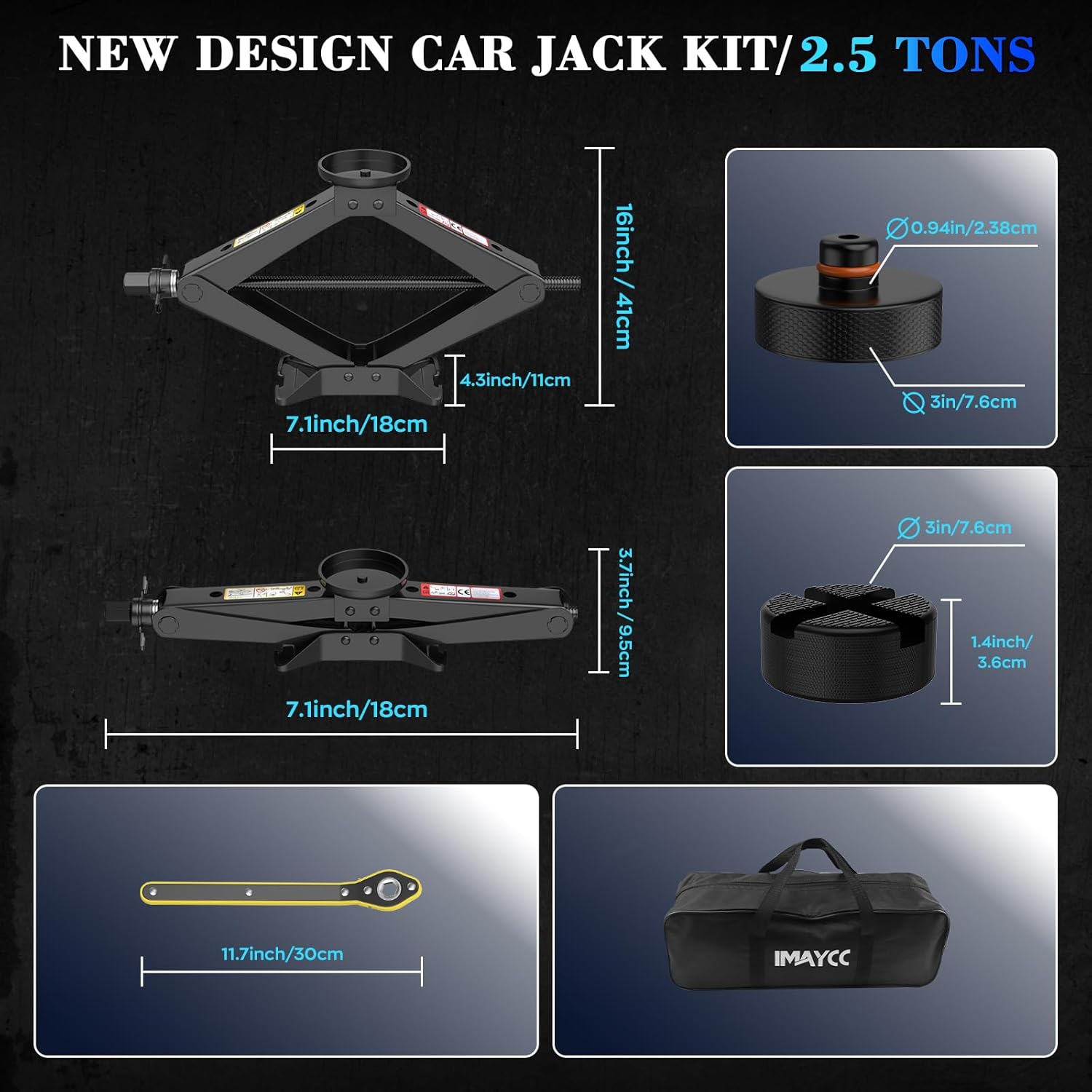 Thumbnail 6 de IMAYCC Scherenwagenheber 2,5 t für Auto