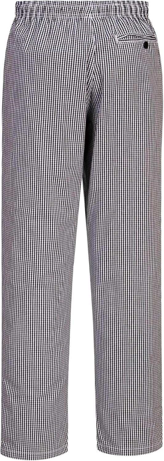 Detalle 2 de Bromley Chef Pantalon Taille élastique 100% coton – Blanc/Noir – XL