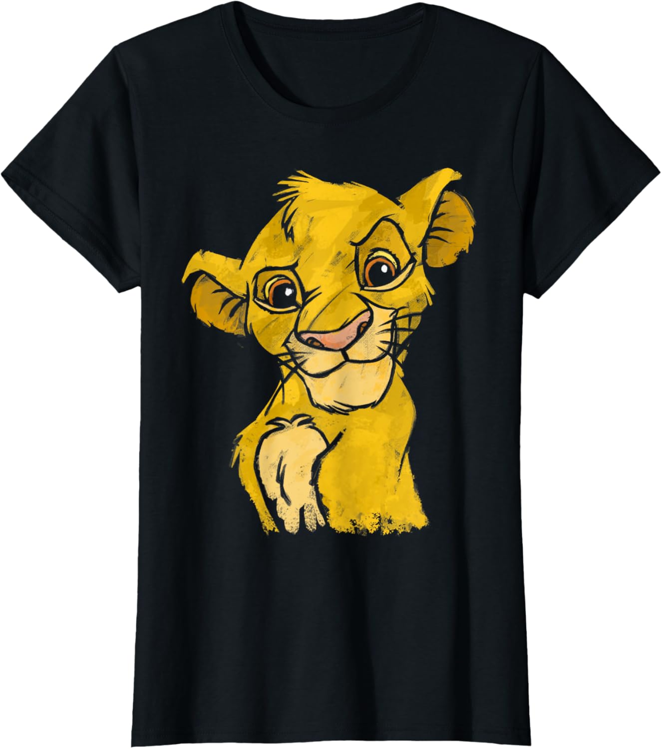 Thumbnail 2 de Disney Lion King Young Simba Smiling Portrait Sketch Maglietta – Officially Licensed