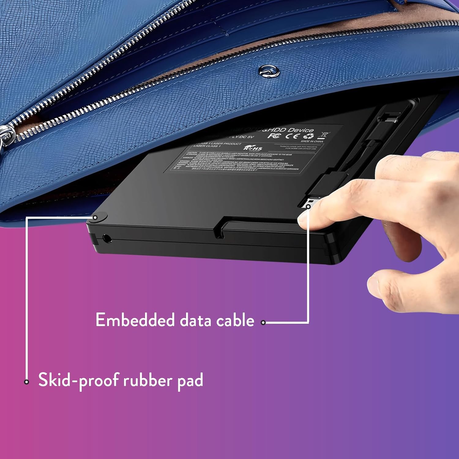 Thumbnail 2 de External CD DVD Drive USB 3.0 Type-C Slim Portable 📀