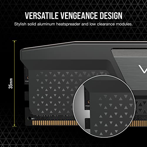 Detalle de CORSAIR VENGEANCE DDR5 RAM 32GB (2x16GB) up to 6000MHz CL30 – CMK32GX5M2B6000C30