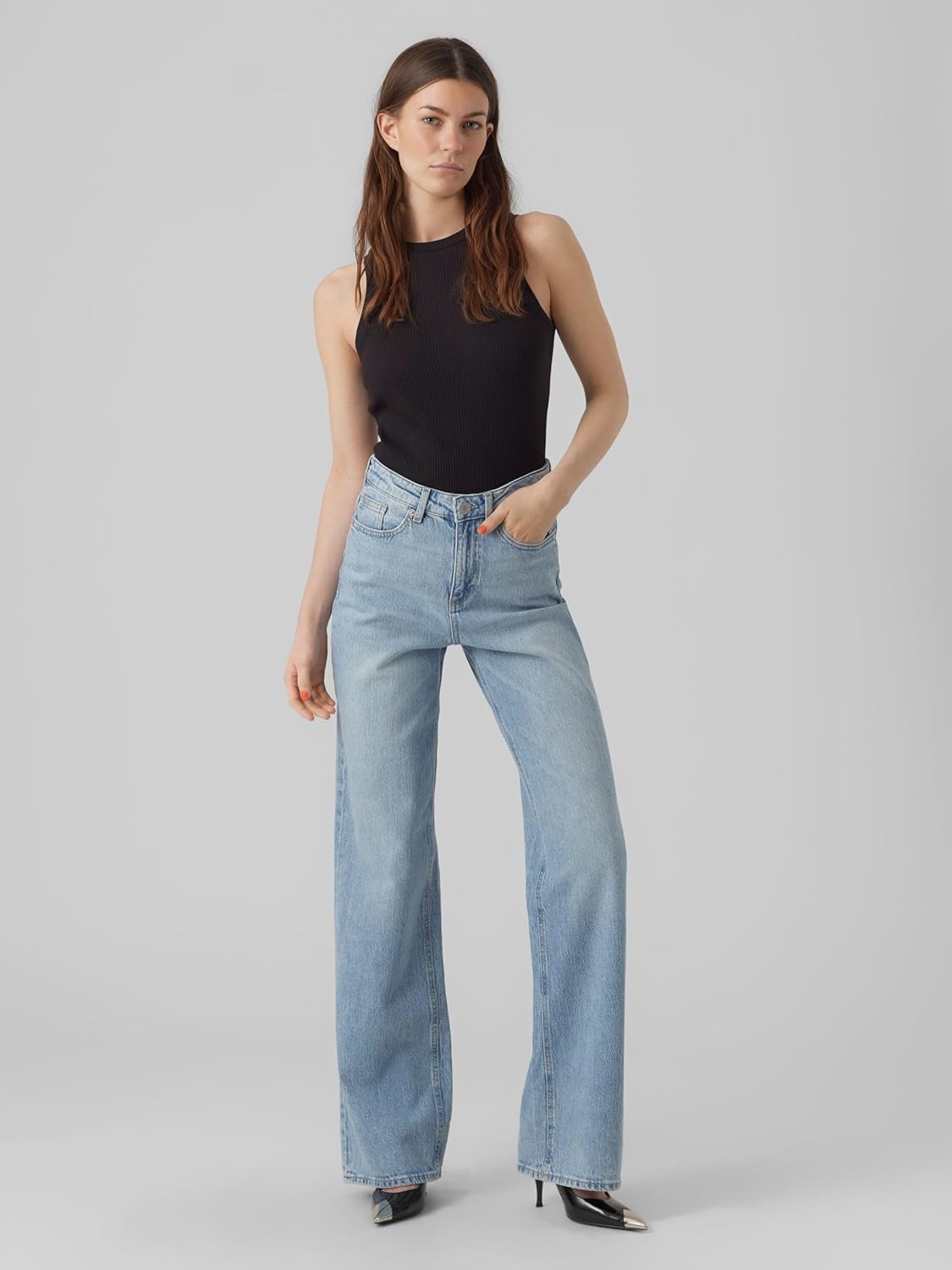 Detalle 2 de Vero Moda VMTESSA Jeans Hohe Taille