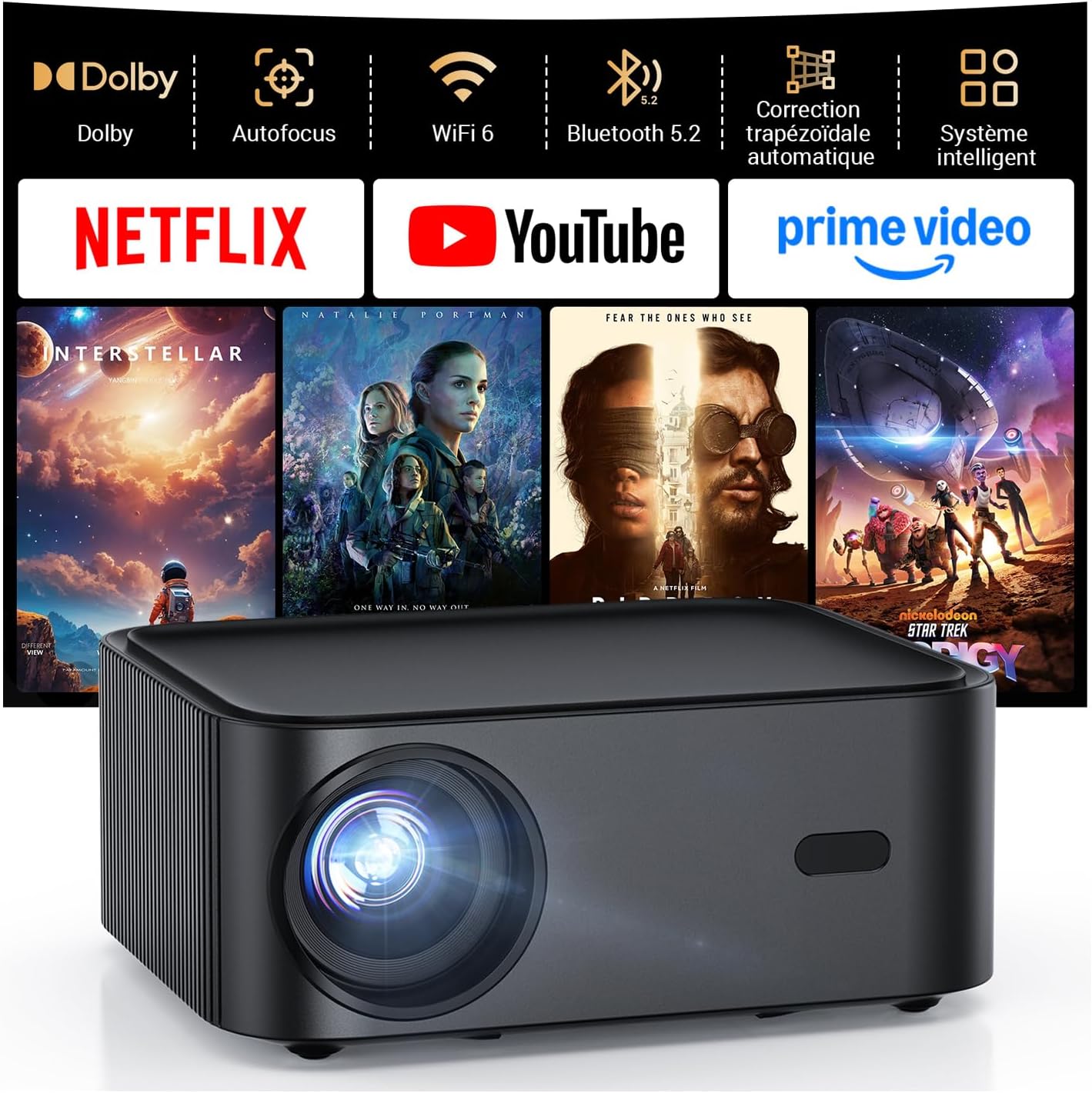 Detalle de HAPPRUN H11 Projecteur Bluetooth 1080P