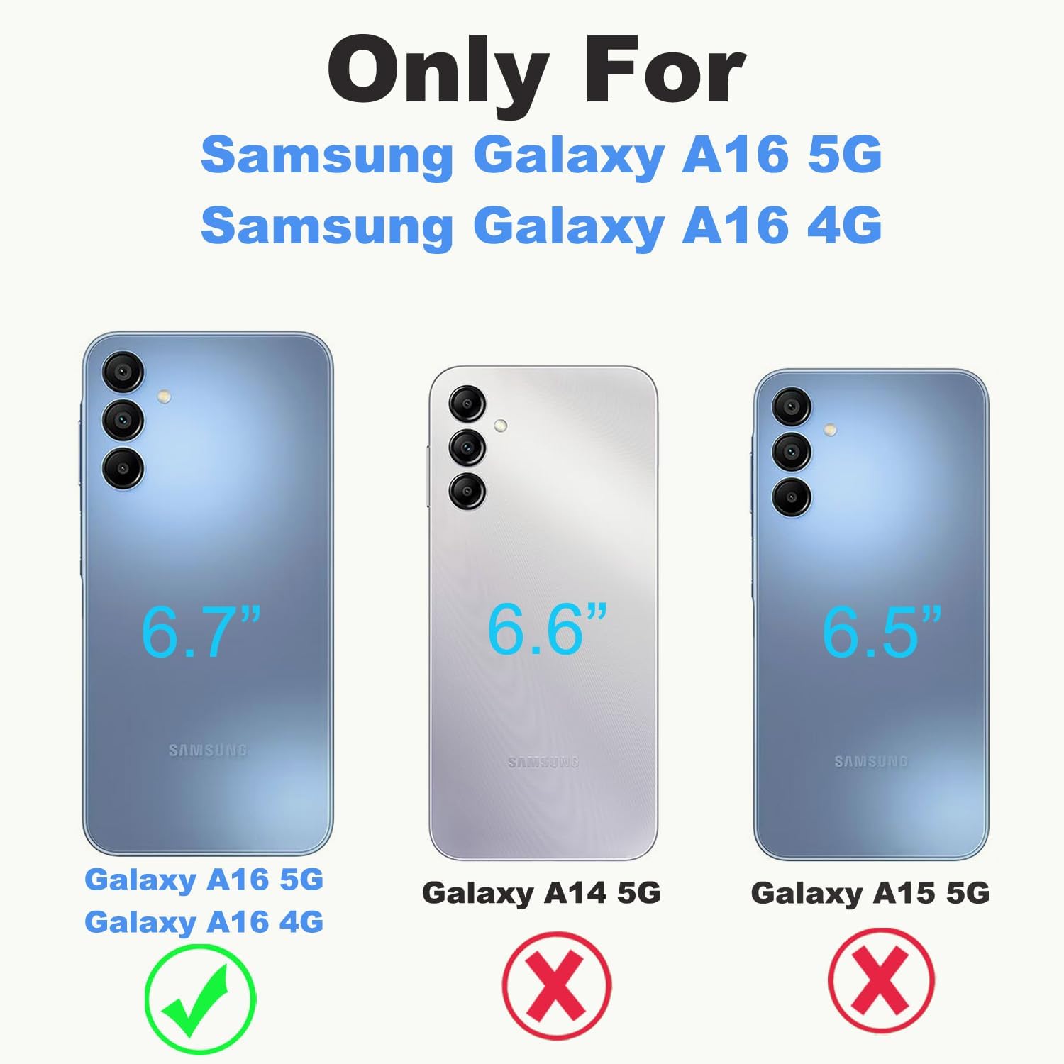 Thumbnail 1 de OUEAYIEN Galaxy A16 5G/4G Wallet Phone Case with RFID Blocking, Screen Protector & Kickstand