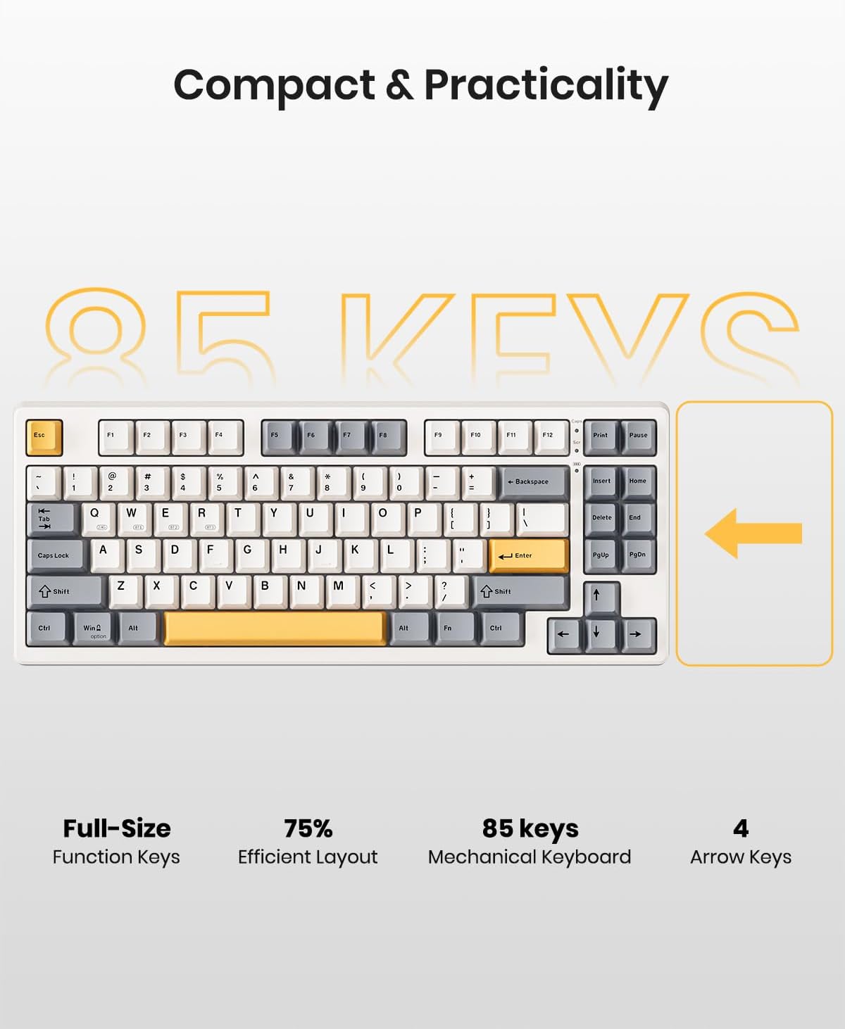 Thumbnail 5 de Kisnt KN85 4000 mAh compact 75% keyboard ⌨