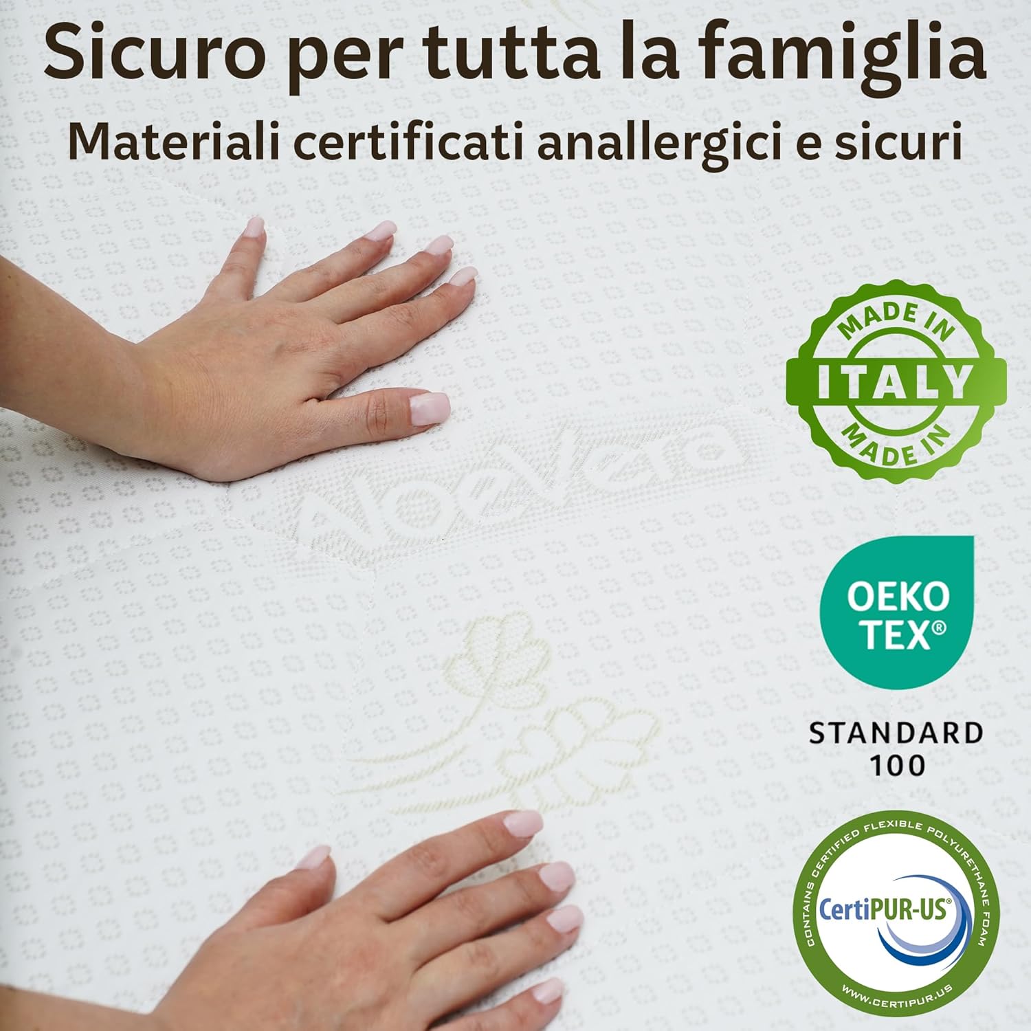 Thumbnail 5 de Materasso in Memory Foam 24 cm - 120x190 cm, Aloe Vera antibatterico, Made in Italy, arrotolato