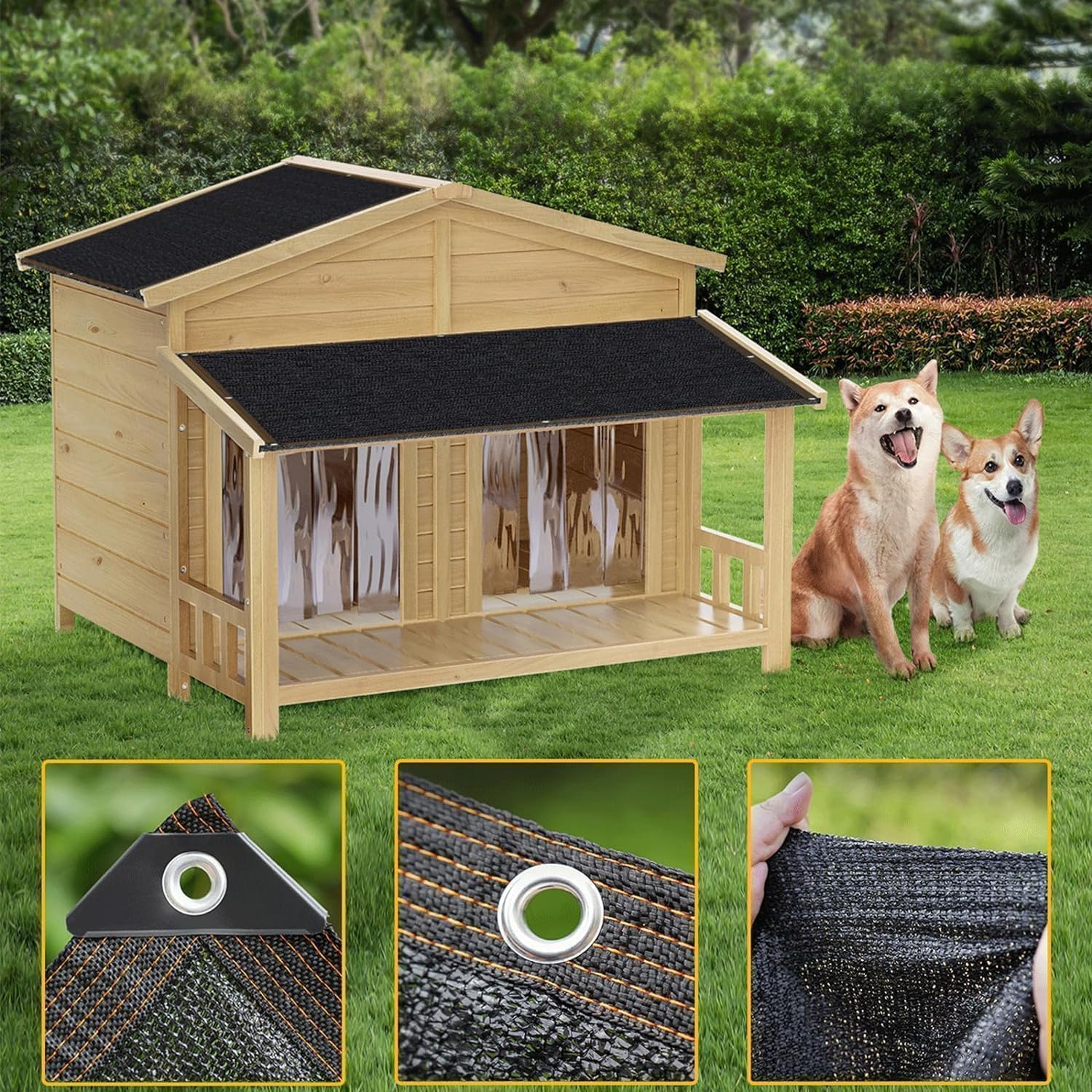 Detalle de Schattierungsnetz Garten Schattennetz mit Ösen – UV-Schutz 80–95% für Balkon, Terrasse, Gewächshaus und mehr