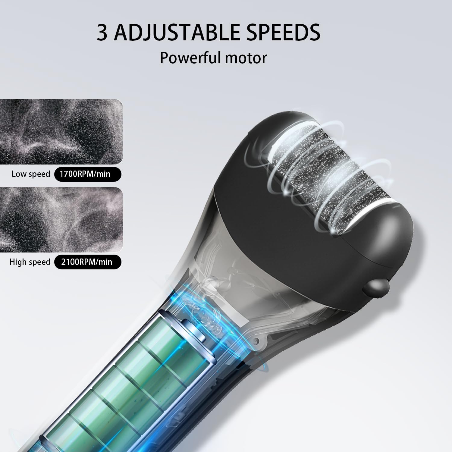 Thumbnail 5 de Jooayou Electric Foot File: USB Rechargeable Callus Remover with LED Spotlight and 3 Pumice Stone Rollers
