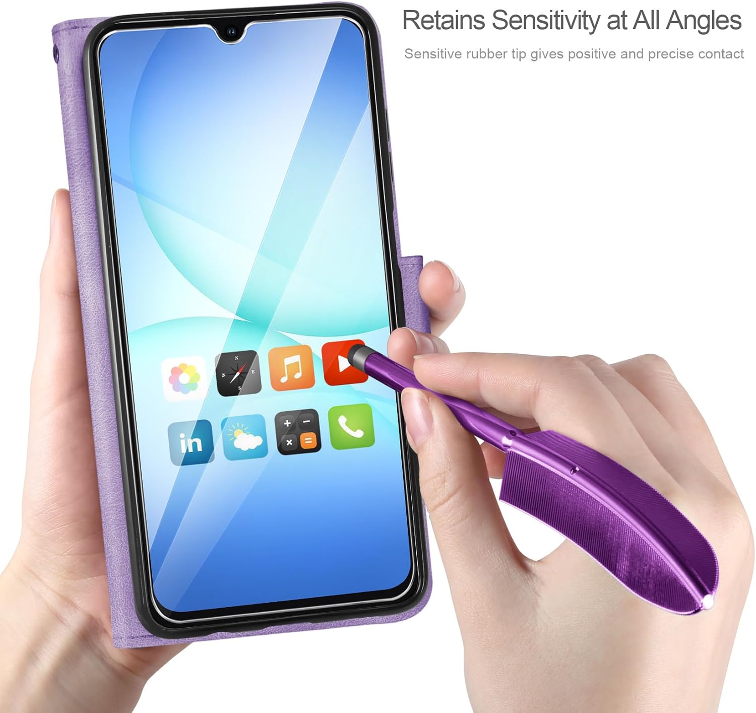 Thumbnail 4 de AROYI Lederhülle für Samsung Galaxy A17 5G / A26 5G – Flip Wallet mit Schutzfolie & Kartenfächern
