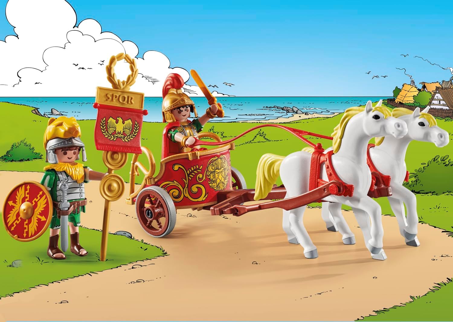 Detalle de PLAYMOBIL Asterix 71543 Biga Romana: Viaggio Epico per bambini dai 5 Anni
