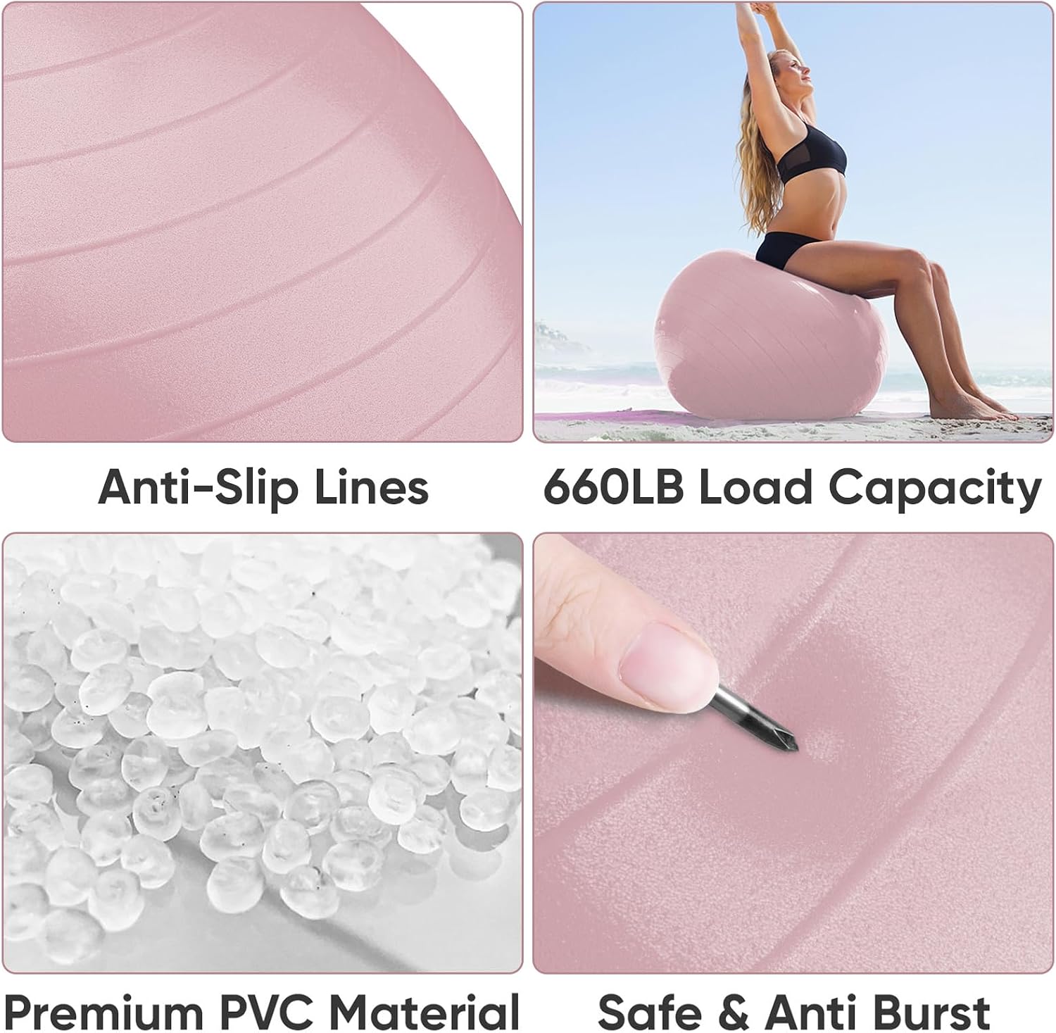Thumbnail 6 de APEXUP Yoga Ball 65 cm Stability Exercise Ball ๐งโ