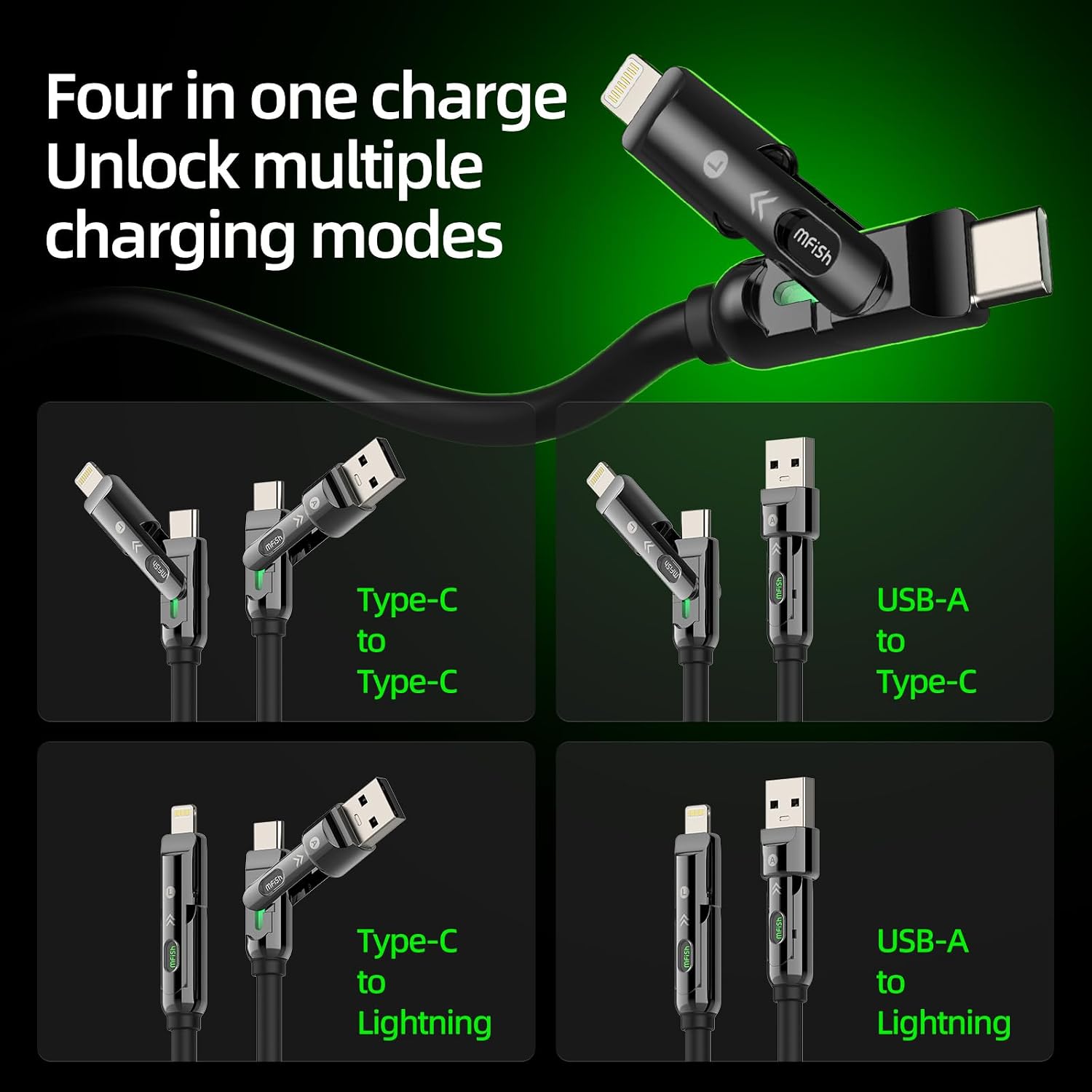 Thumbnail 2 de MFish 4-in-1 Fast Charging Cable