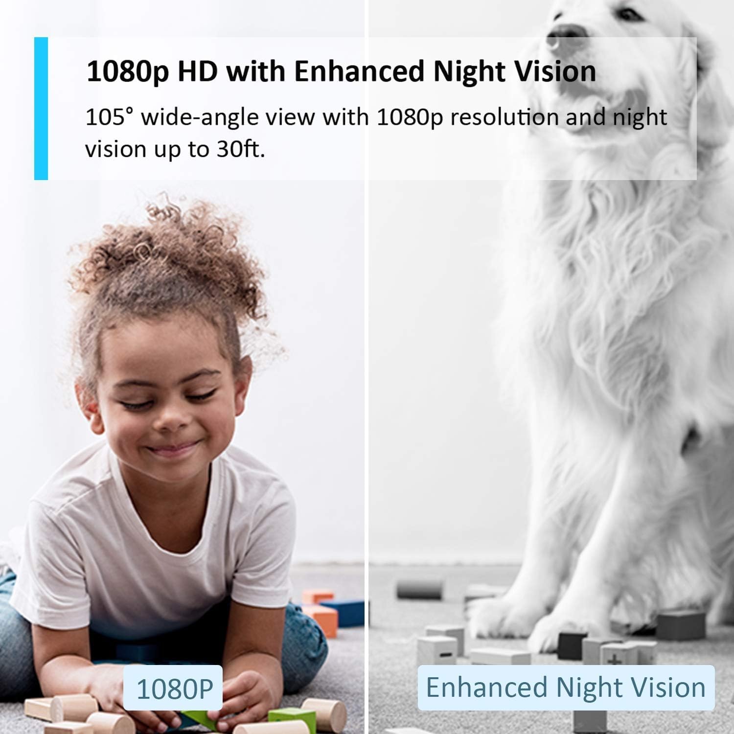 Thumbnail 2 de Tapo C100 Wi‑Fi Baby Monitor Smart Camera (Indoor CCTV) with 1080p, Night Vision & 2‑Way Audio