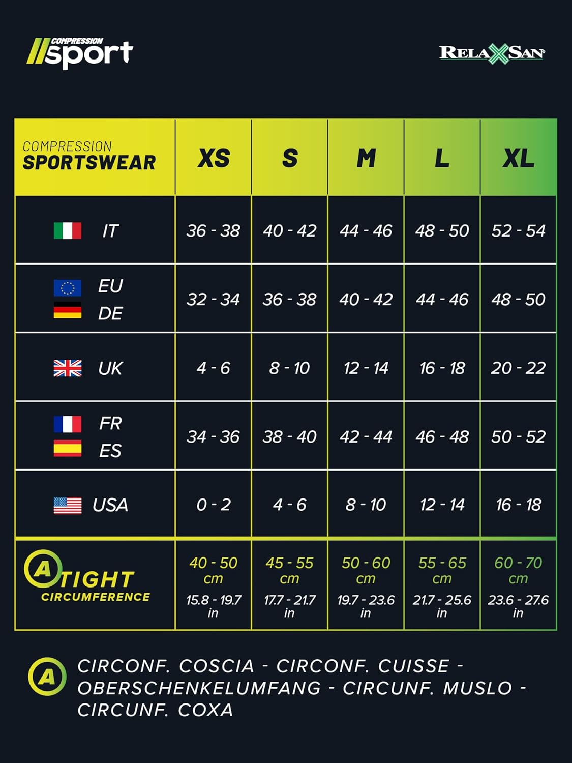 Thumbnail 3 de Relaxsan Sport 8050 Leggings sportivo contenitivo unisex Dryarn