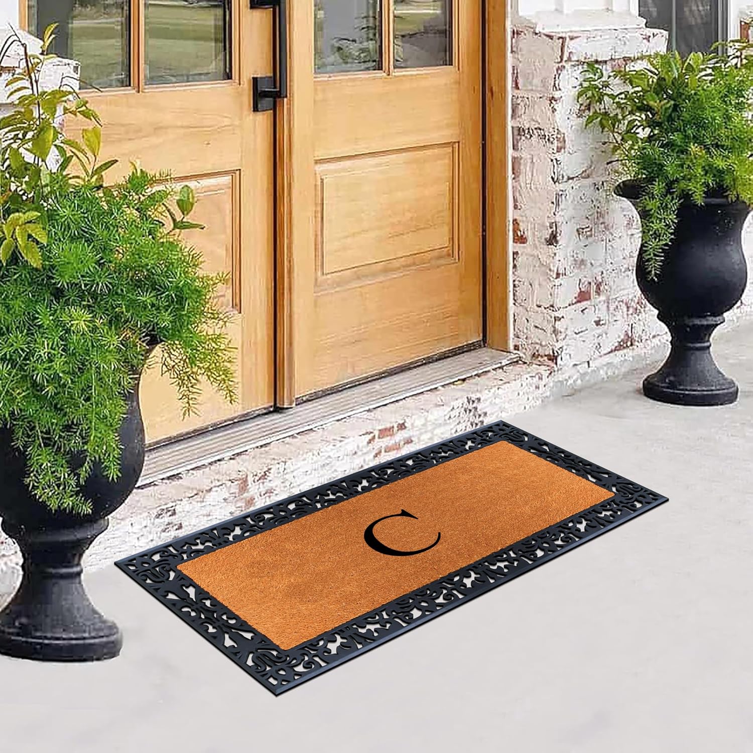 Thumbnail 4 de Natural Coir Monogrammed Doormat 30 x 60 in.