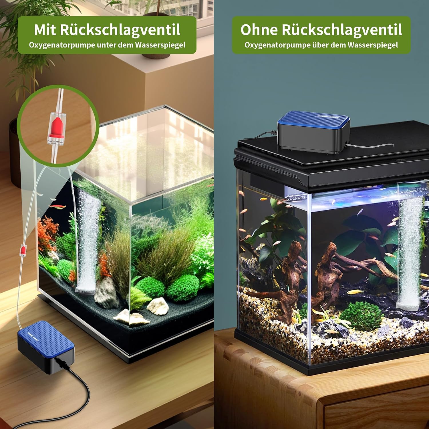 Detalle 2 de Forever Speed Leise Aquarium Luftpumpe 2 W