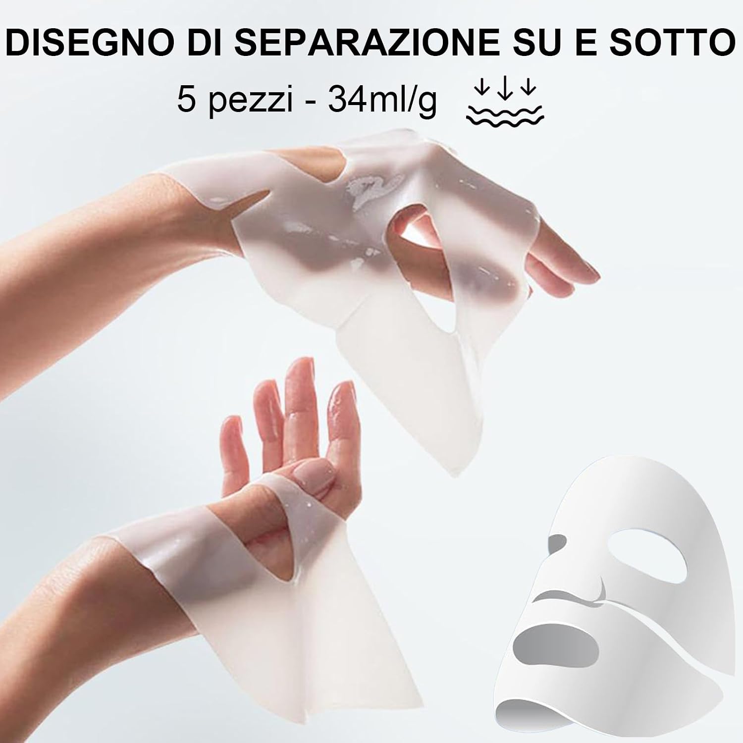 Detalle de Maschera Viso al Collagene Bio “Face Mask” – maschere notturne idratanti in fogli (5 pezzi)