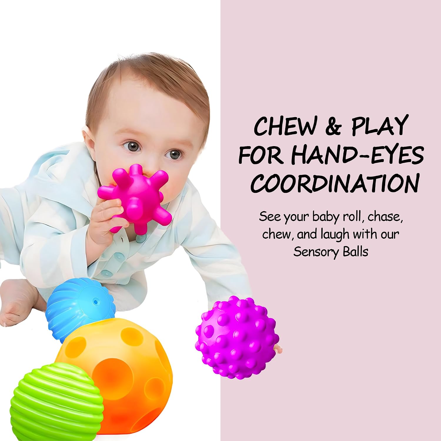 Thumbnail 3 de ROHSCE Baby Textured Multi Sensory Massage Balls 6-pack