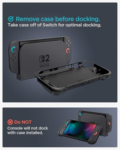 Detalle de Spigen Funda Rugged Armor para Nintendo Switch 2 (2025) – Negro Mate