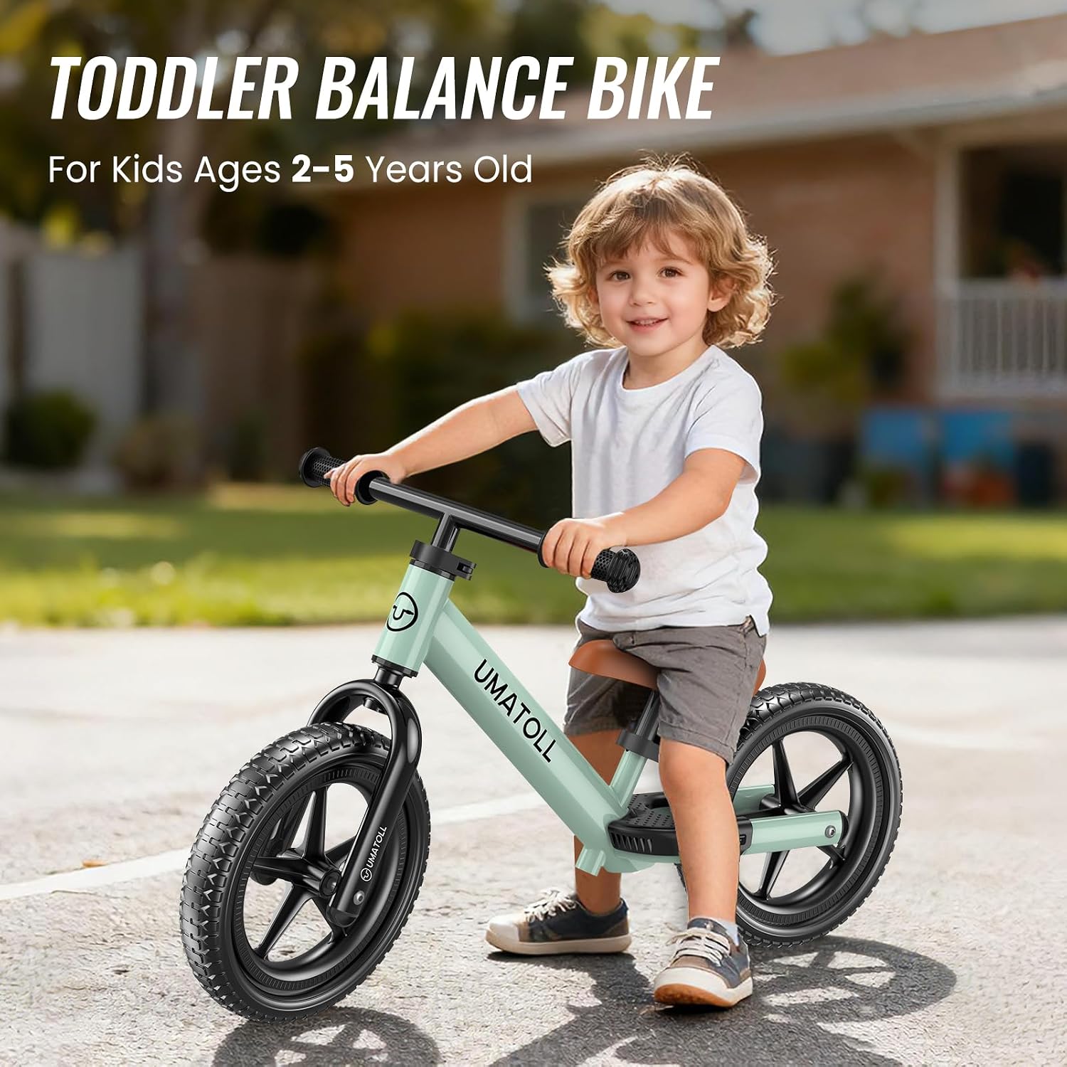 Detalle 2 de Umatoll Toddler Balance Bike: Adjustable 2-5 Year Old Toy Bicycle for Safe, Early Riding