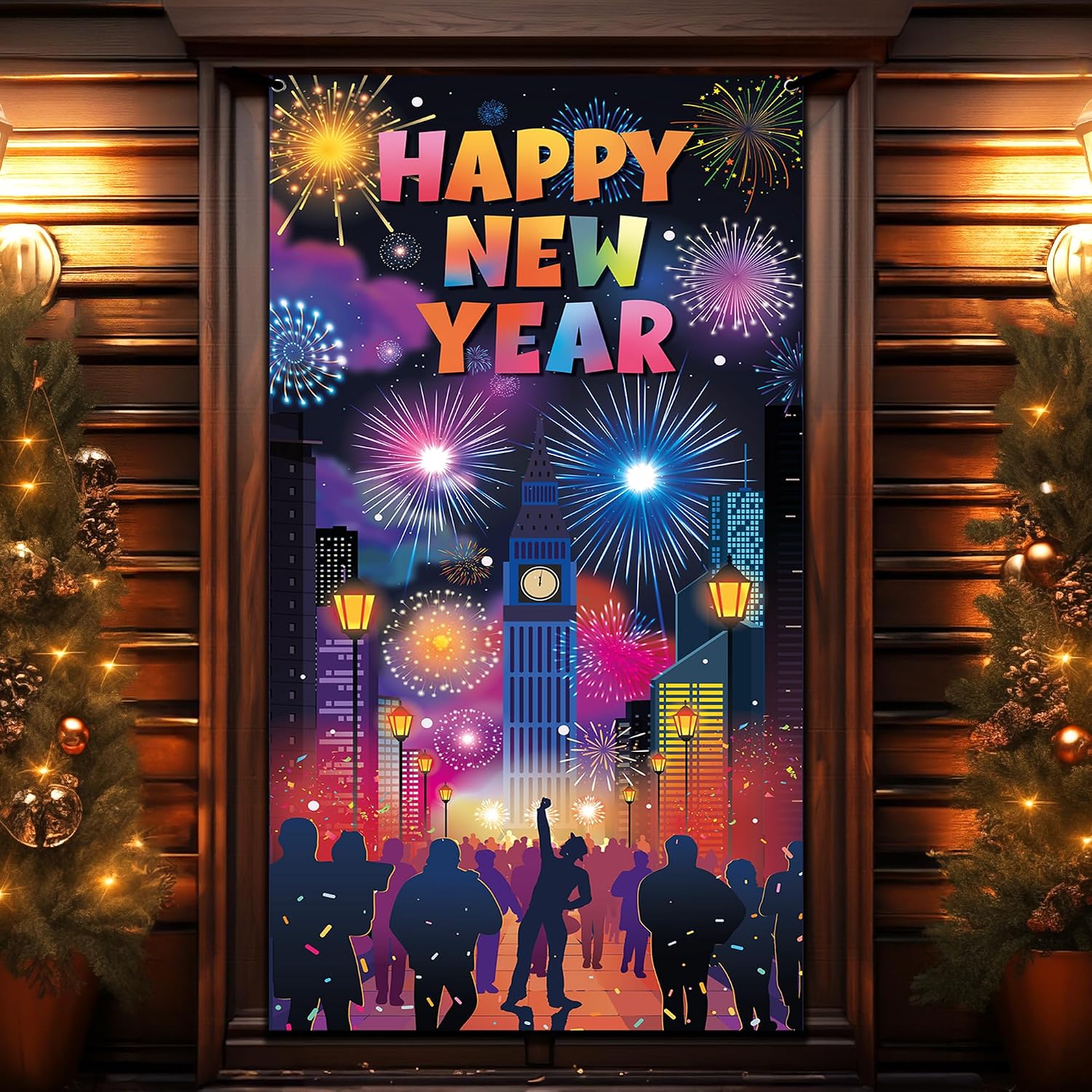 Thumbnail 6 de KatchOn XtraLarge Happy New Year Door Cover 74x36