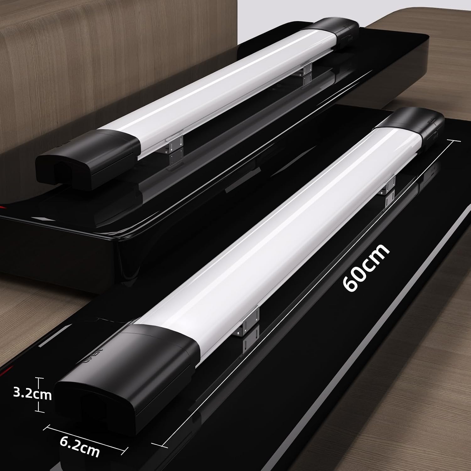 Thumbnail 6 de Modlicht LED Feuchtraumleuchte 60 cm 18 W, 5.000 K, IP65 (schwarz) – Ultraslim Deckenleuchte