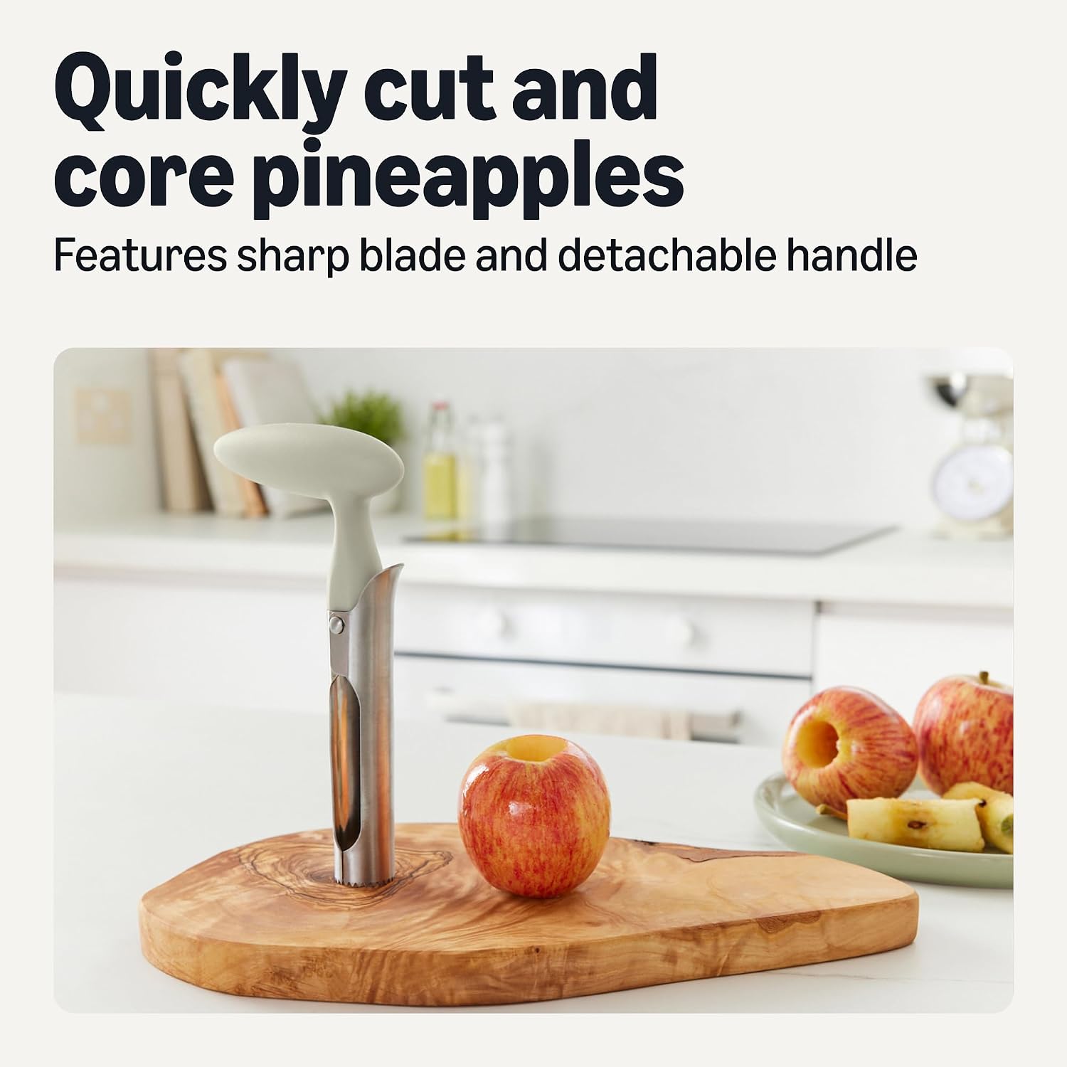 Detalle de Amazon Basics Pineapple Corer and Slicer and Apple Corer, 2-Piece Set