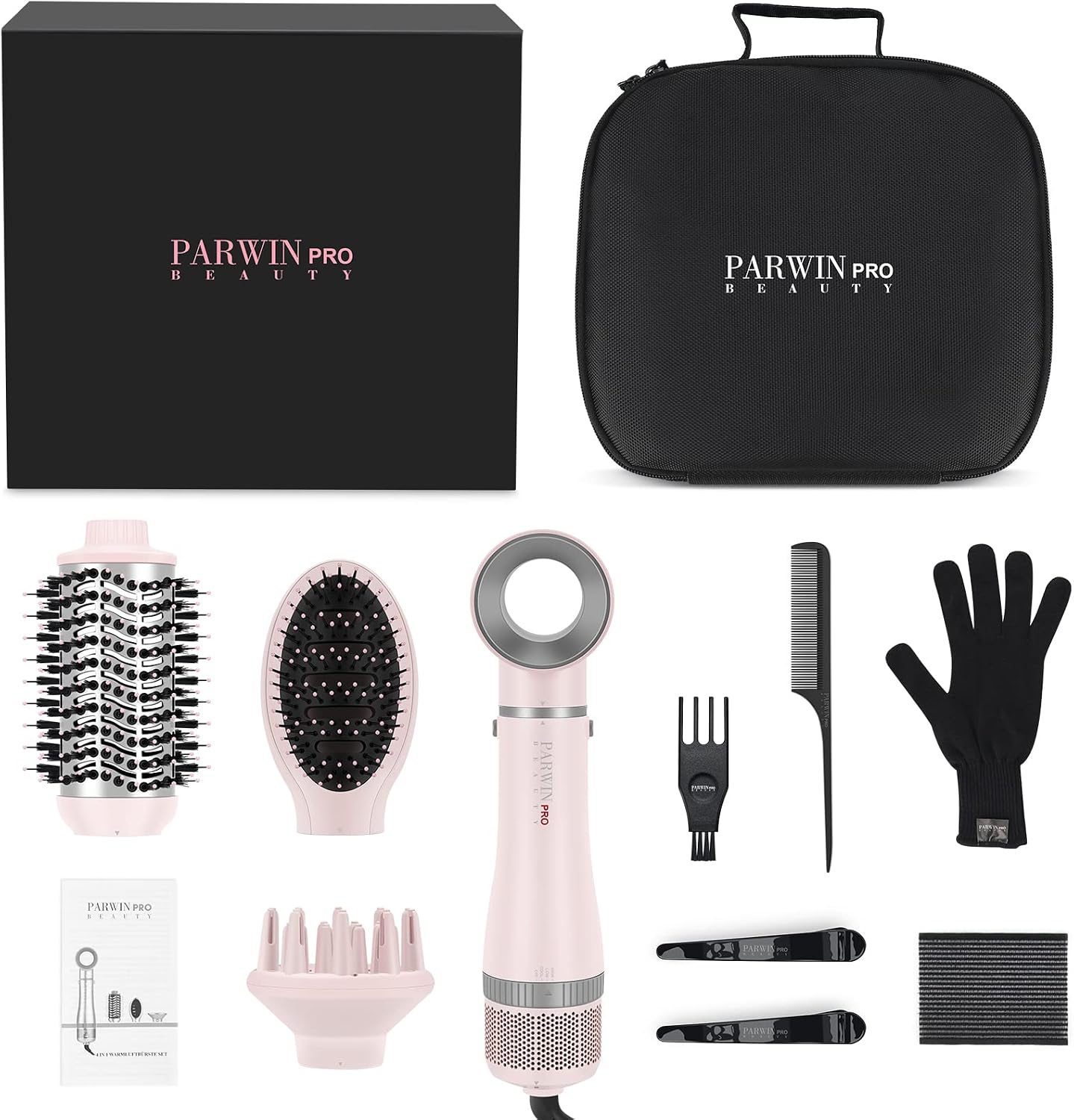 Detalle 2 de PARWIN PRO BEAUTY 4 in 1 Haartrockner Warmluftbürste Set – Styling, Glätten & Volumen in einem