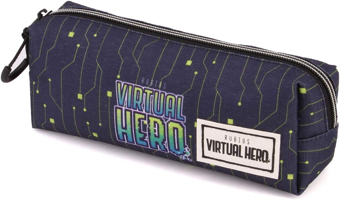 KARACTERMANIA Virtual Hero OMG-Astuccio Quadrato HS blu scuro, 21 x 7 cm