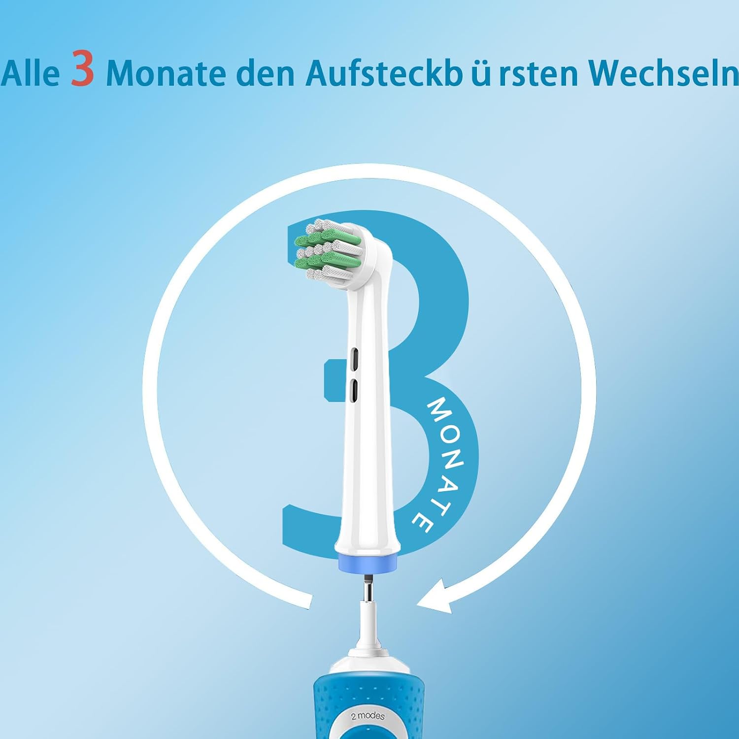 Detalle de Kinder Aufsteckbürsten für Braun Oral-B Pro Junior & mehr – 8 Stück, weiche Borsten
