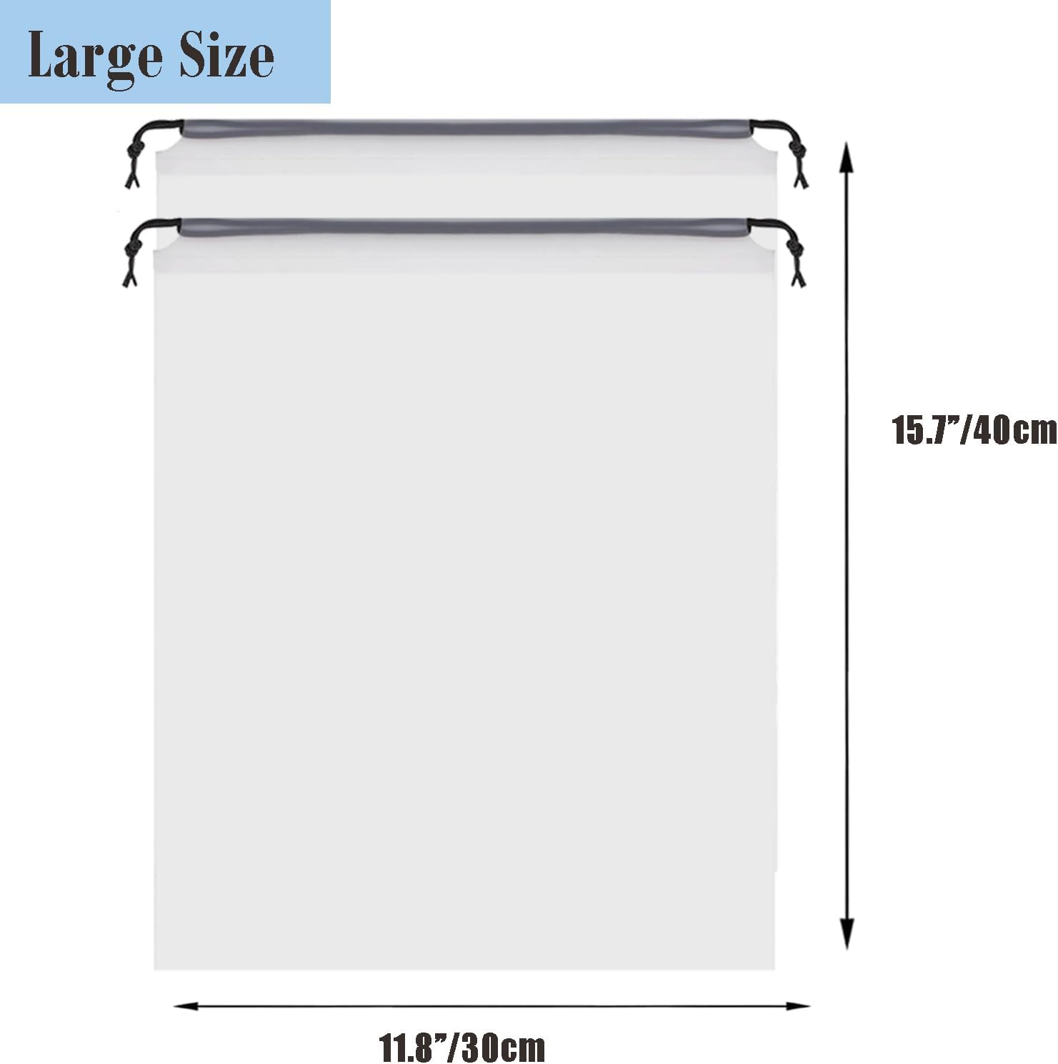 Thumbnail 1 de 20Pack clear drawstring shoe bags 30 x 40cm – waterproof travel shoe storage