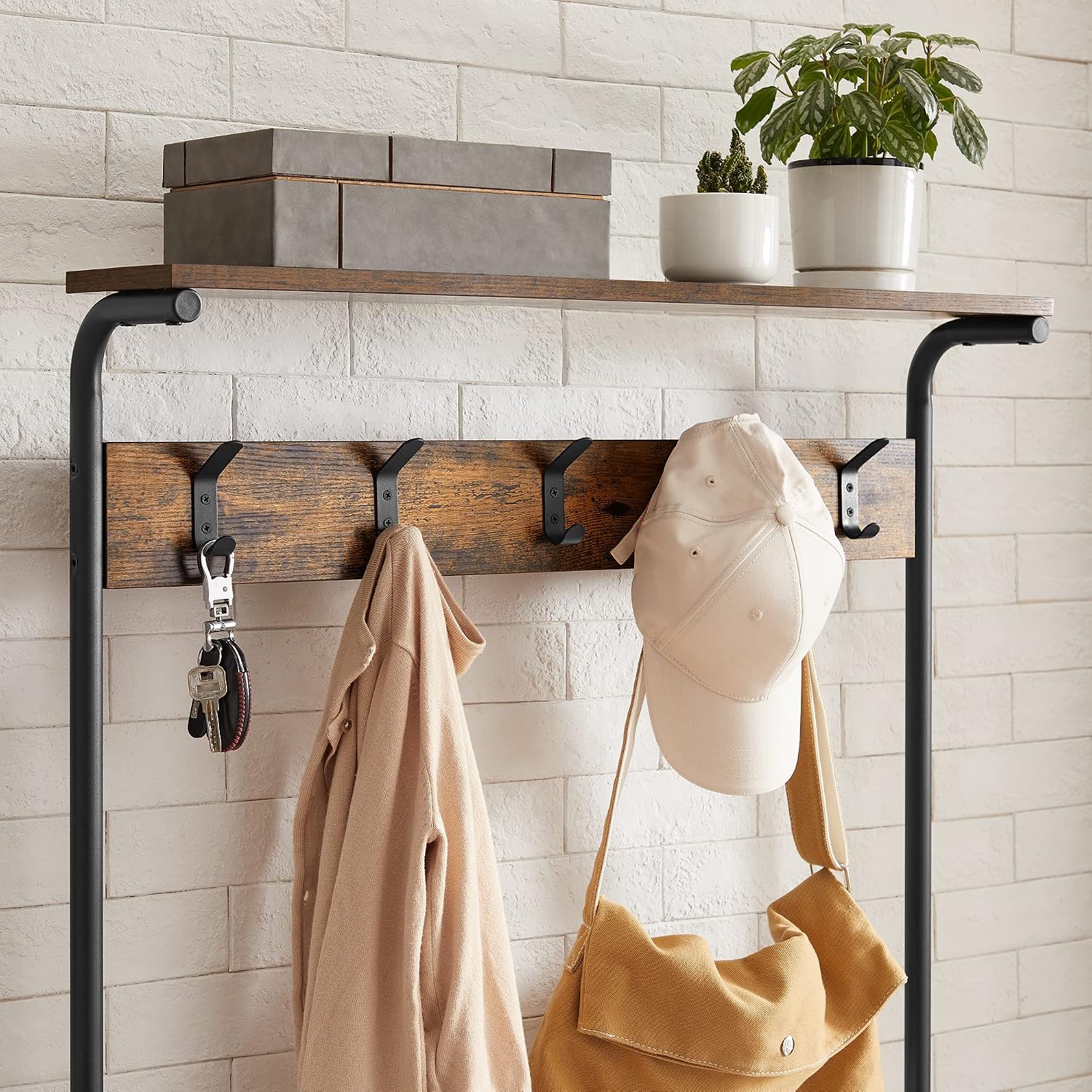 Detalle 1 de VASAGLE Hallway Clothes Rack HSR408B01