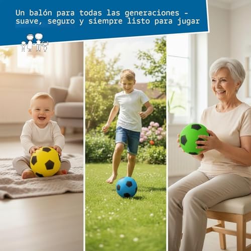Detalle de Alldoro Balón de Espuma Azul Ø20 cm – Fútbol suave para interiores