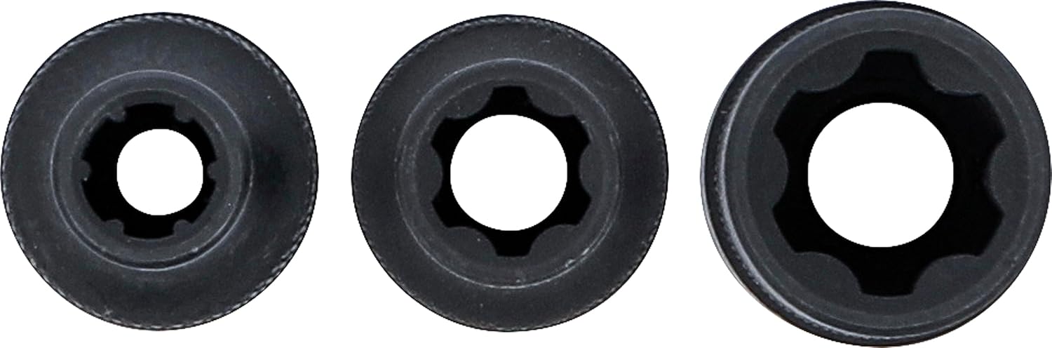 Detalle 2 de BGS 9336 – Jeu de douilles profil cannelé pour RIBE M6S, M8S, M12S (3 pièces)