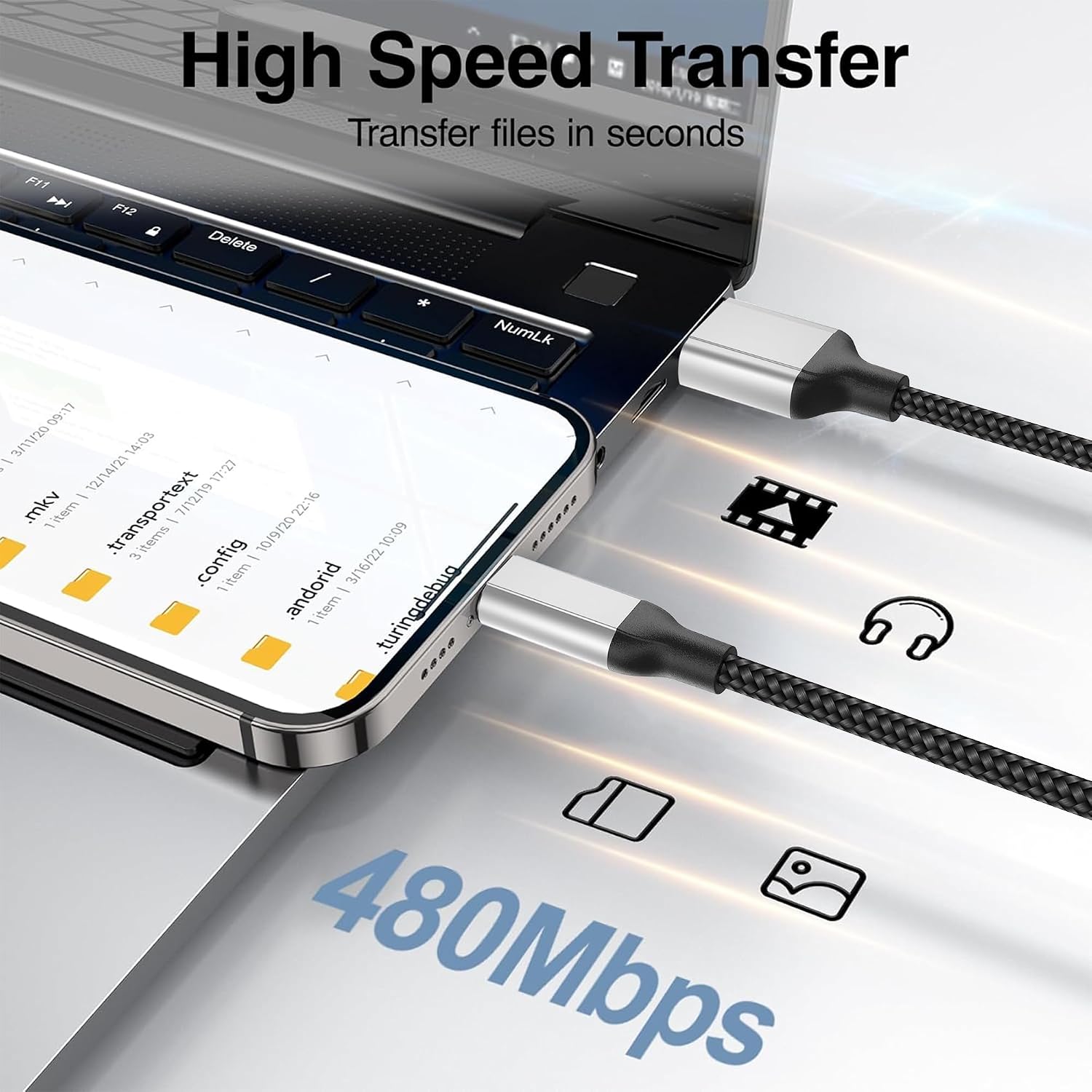 Thumbnail 4 de USB-A auf Lightning Kabel (1 m) im 3er-Pack, MFi-zertifiziert – Nylon geflochten für iPhone & iPad