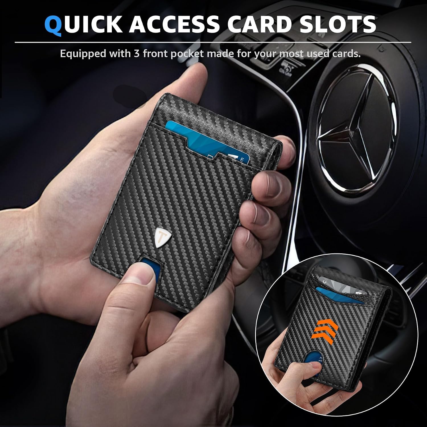 Thumbnail 5 de Tomylv Mens Wallets Slim RFID 13-card
