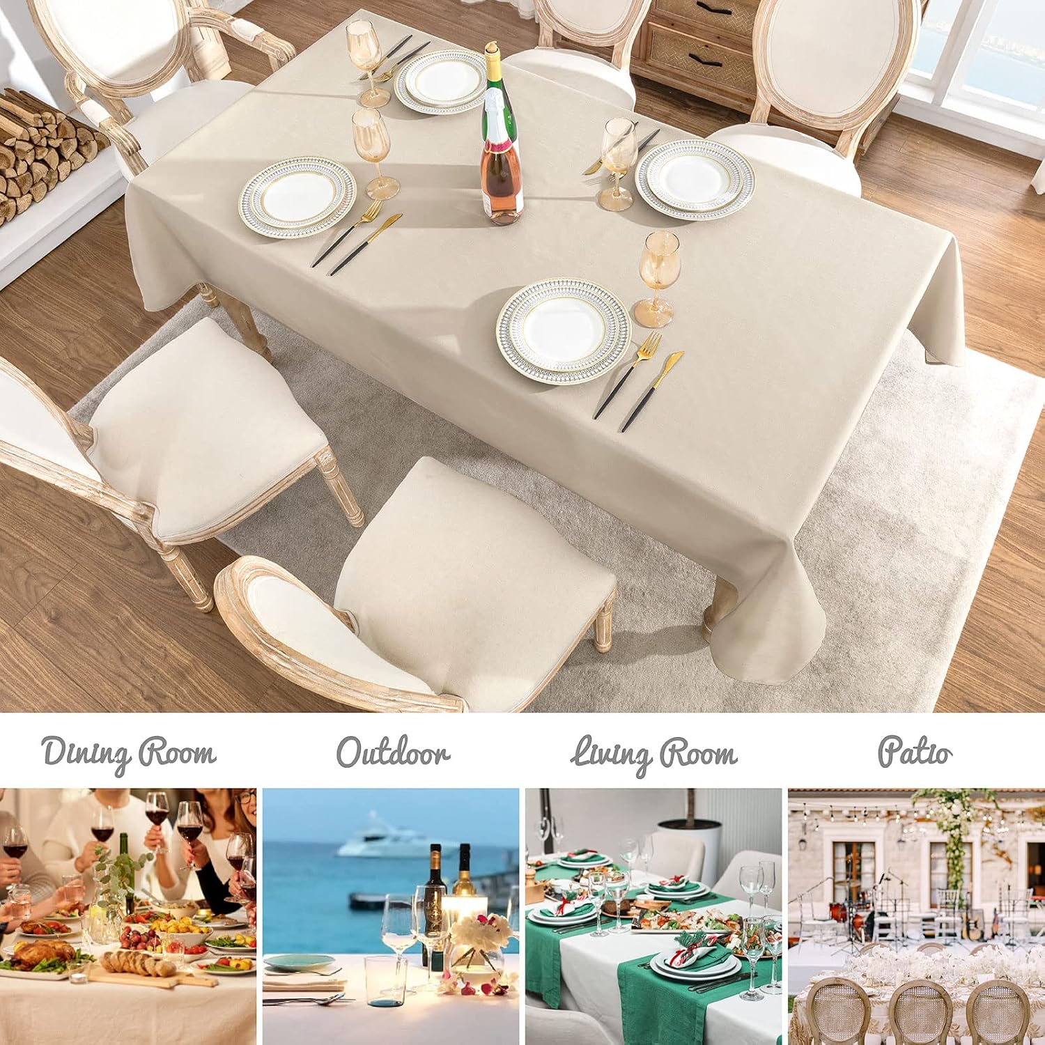 Thumbnail 6 de Veblandy Rectangle Tablecloth 60x104 🍽